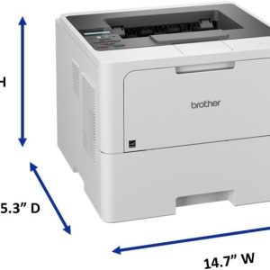 Brother HL-L6210DW Business Monochrome Laser Printer with Large Paper Capacity, Wireless Networking, and Duplex Printing, White