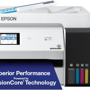 Epson EcoTank ET-15000 Wireless Color All-in-One Supertank Printer with Scanner, Copier, Fax, Ethernet and Printing up to 13 x 19 Inches, White